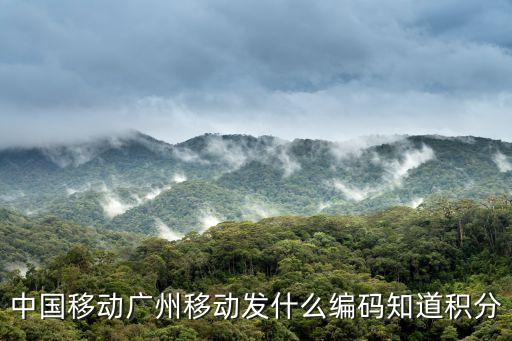中國(guó)移動(dòng)廣州移動(dòng)發(fā)什么編碼知道積分