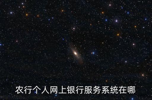 個人網上服務系統(tǒng)，農行個人網上銀行服務系統(tǒng)在哪