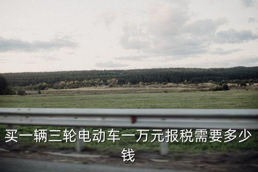 買一輛三輪電動(dòng)車一萬元報(bào)稅需要多少錢