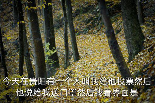 微信領口罩錢，今天在貴陽有一個人叫我給他投票然后他說給我送口罩然后我看界面是