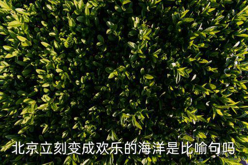 北京立刻變成歡樂的海洋是比喻句嗎