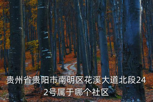 貴州省貴陽市南明區花溪大道北段242號屬于哪個社區