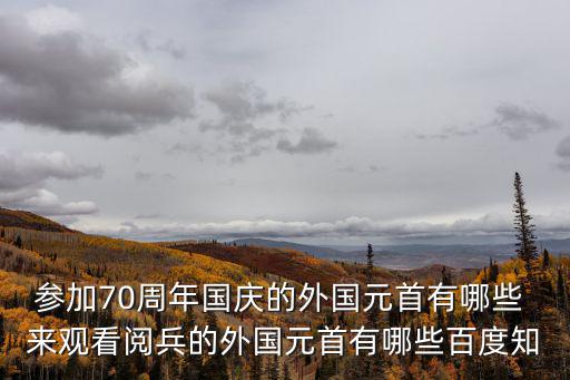 參加70周年國慶的外國元首有哪些 來觀看閱兵的外國元首有哪些百度知