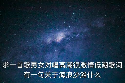 求一首歌男女對唱高潮很激情低潮歌詞有一句關于海浪沙灘什么
