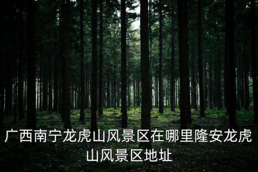 南寧龍虎山，南寧龍虎山門票多少錢