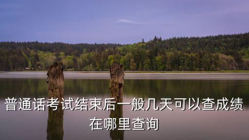 普通話考試查詢成績，普通話考試結束后一般幾天可以查成績在哪里查詢