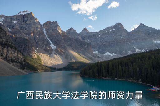 廣西民族大學法學院的師資力量