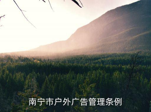 南寧市戶外廣告管理條例