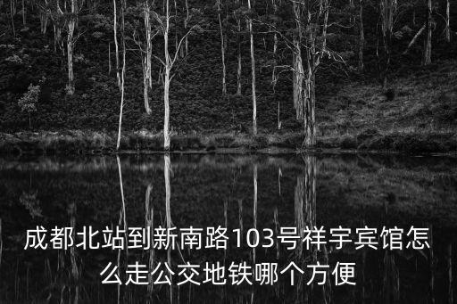 成都北站到新南路103號祥宇賓館怎么走公交地鐵哪個方便