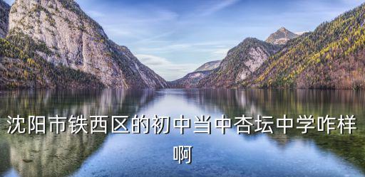 沈陽市鐵西區的初中當中杏壇中學咋樣啊