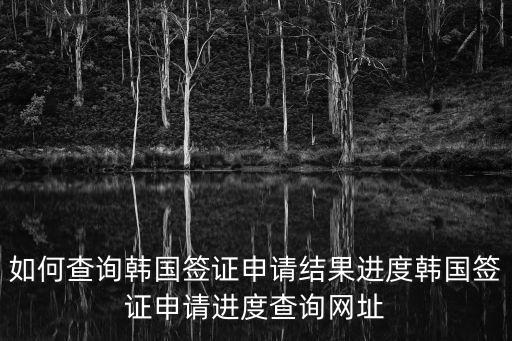 韓國簽證查詢網站，韓國旅游簽證結果查詢網址