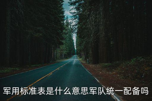 軍用標(biāo)準(zhǔn)表是什么意思軍隊(duì)統(tǒng)一配備嗎