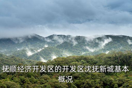 撫順經濟開發區的開發區沈撫新城基本概況