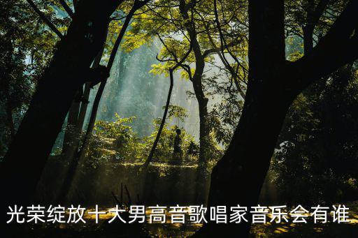 光榮綻放十大男高音歌唱家音樂會有誰