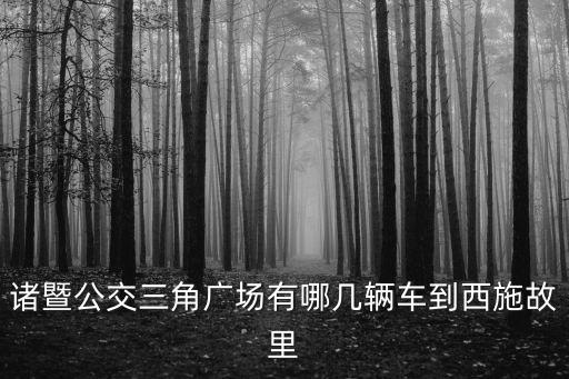 諸暨公交三角廣場有哪幾輛車到西施故里