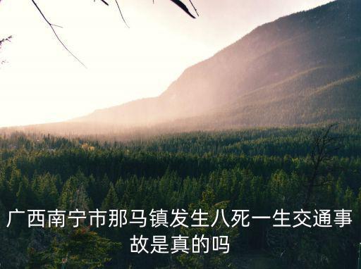 廣西南寧市那馬鎮發生八死一生交通事故是真的嗎