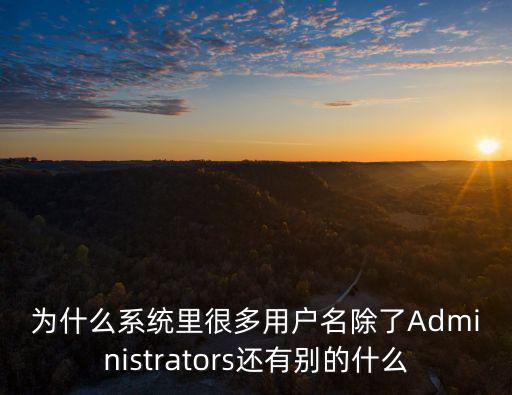 為什么系統(tǒng)里很多用戶名除了Administrators還有別的什么