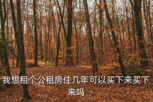 我想租個公租房住幾年可以買下來買下來嗎