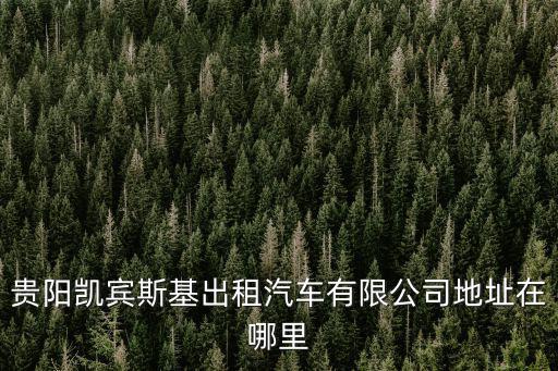 貴陽凱賓斯基出租汽車有限公司地址在哪里