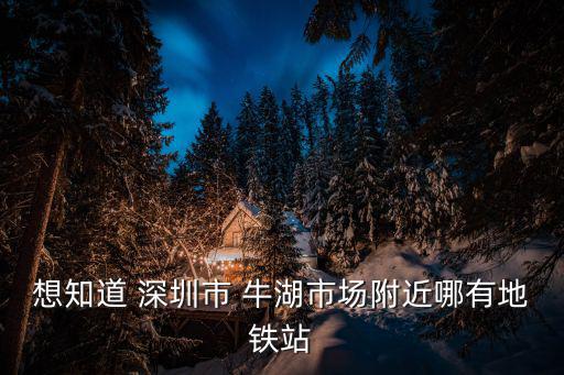 想知道 深圳市 牛湖市場附近哪有地鐵站