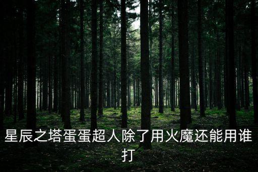 星辰之塔蛋蛋超人除了用火魔還能用誰打