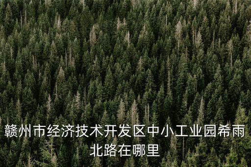 贛州市經(jīng)濟技術(shù)開發(fā)區(qū)中小工業(yè)園希雨北路在哪里