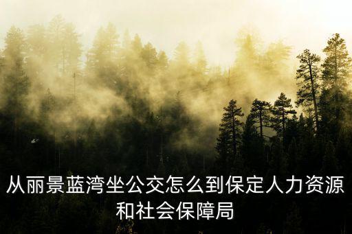 從麗景藍灣坐公交怎么到保定人力資源和社會保障局