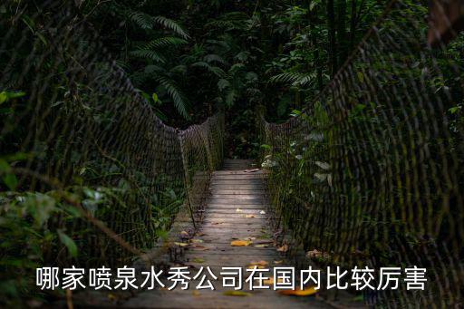 哪家噴泉水秀公司在國內比較厲害
