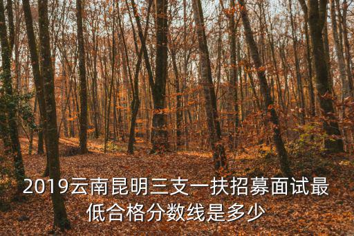 2019云南昆明三支一扶招募面試最低合格分?jǐn)?shù)線是多少