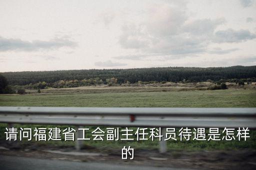 請(qǐng)問(wèn)福建省工會(huì)副主任科員待遇是怎樣的
