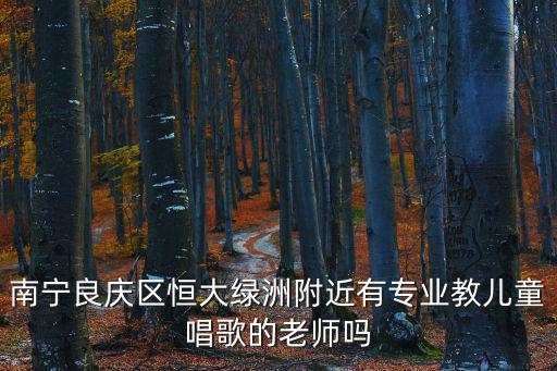 南寧良慶區(qū)恒大綠洲附近有專業(yè)教兒童唱歌的老師嗎