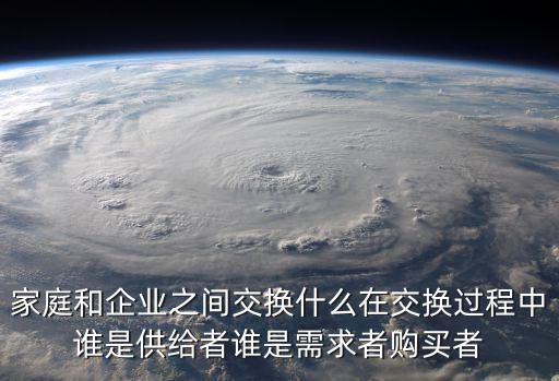 家庭和企業之間交換什么在交換過程中誰是供給者誰是需求者購買者