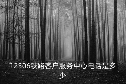 12306鐵路客戶服務中心電話是多少