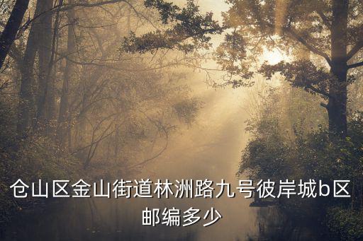 倉山區金山街道林洲路九號彼岸城b區郵編多少