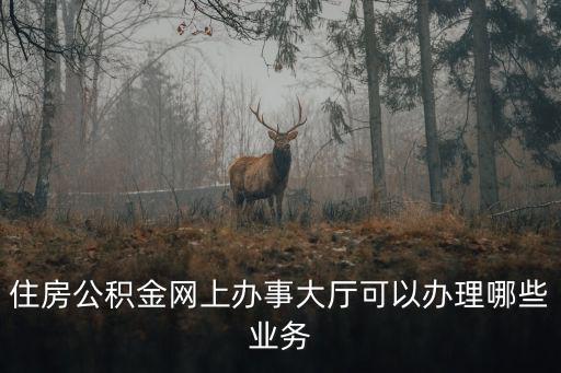 住房公積金網(wǎng)上辦事大廳可以辦理哪些業(yè)務(wù)