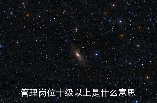 管理崗位十級以上是什么意思