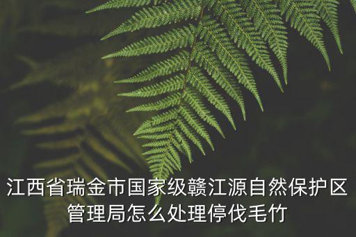 江西省瑞金市國家級贛江源自然保護區管理局怎么處理停伐毛竹