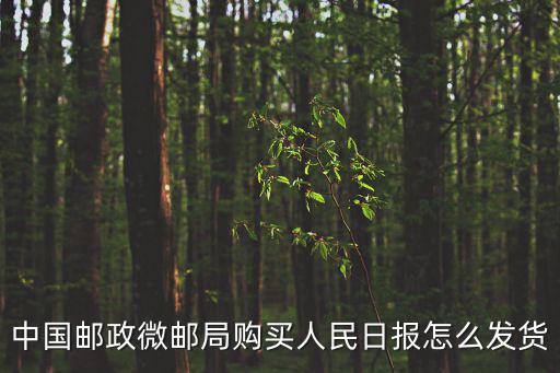 中國郵政微郵局購買人民日報怎么發(fā)貨