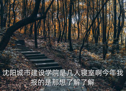 沈陽城市建設學院宿舍，沈陽城市建設學院是幾人寢室啊今年我報的是那想了解了解