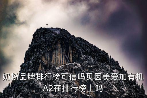 奶粉品牌排行榜可信嗎貝因美愛加有機A2在排行榜上嗎