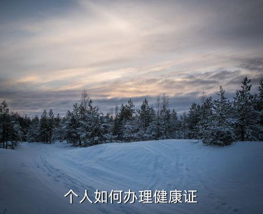 個人如何辦理健康證
