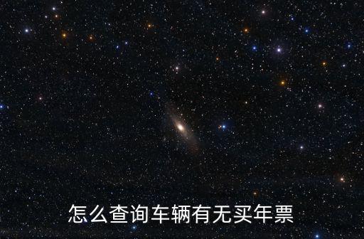 怎么查詢車輛有無買年票