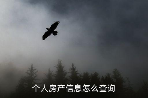 個人房產信息怎么查詢
