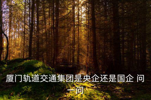 廈門軌道交通集團是央企還是國企 問一問