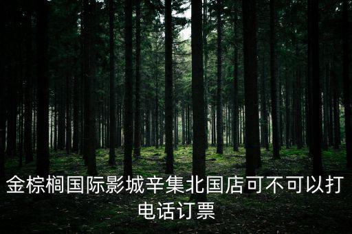 金棕櫚國際影城辛集北國店可不可以打電話訂票