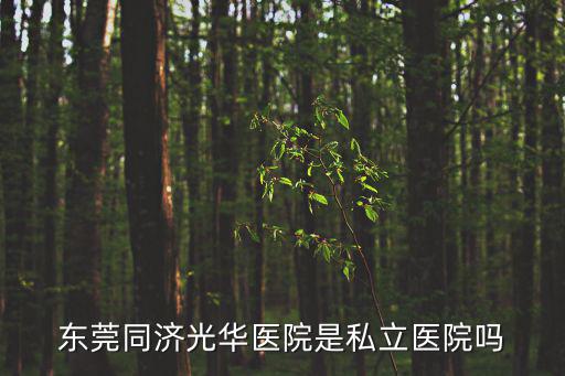 同濟光華醫院，東莞同濟光華醫院是公立醫院嗎