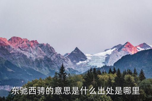 東馳，東馳西騁的意思是什么出處是哪里