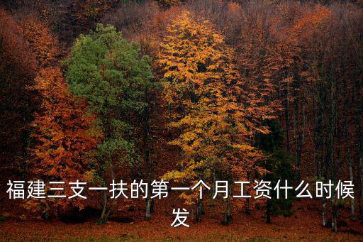 福建三支一扶的第一個月工資什么時候發(fā)