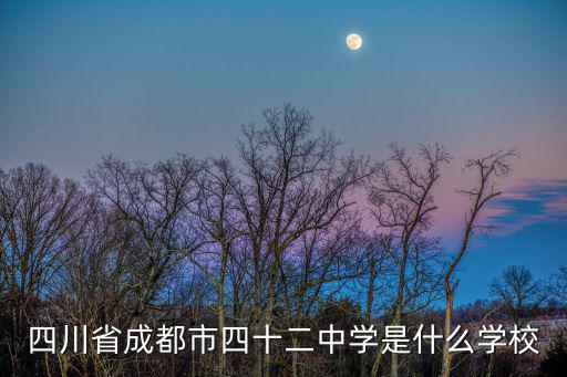四十二中，四川省成都市四十二中學是什么學校