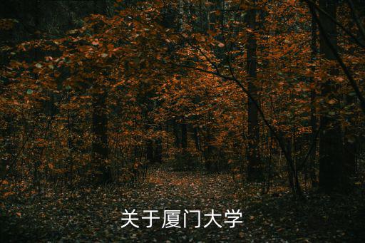 關(guān)于廈門大學(xué)